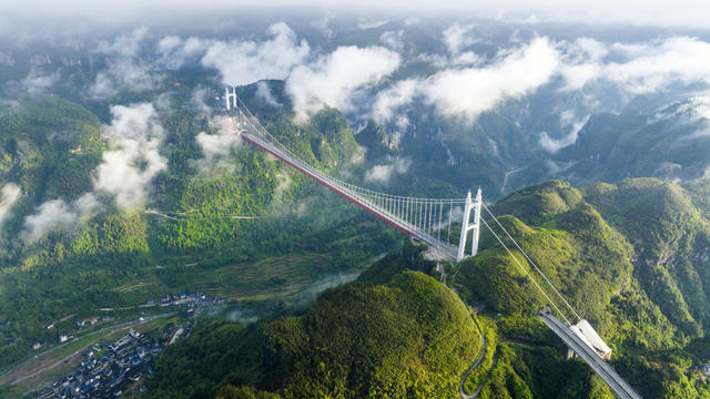 矮寨大桥  湘西路桥  盘山公路