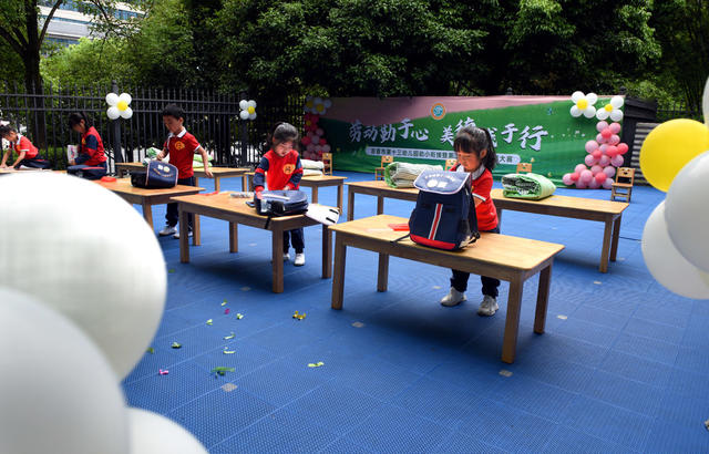 幼儿  劳动  比拼 