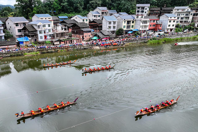 龙舟 端午 传统 河 竞渡