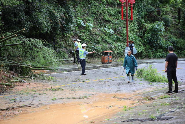 警察 清淤 保畅  障碍物 塌方