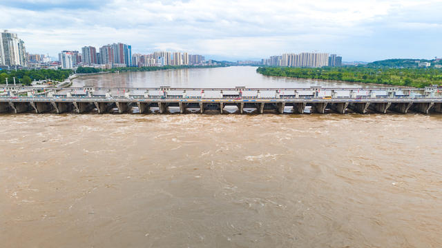 防汛 水电站泄洪 湘江洪水