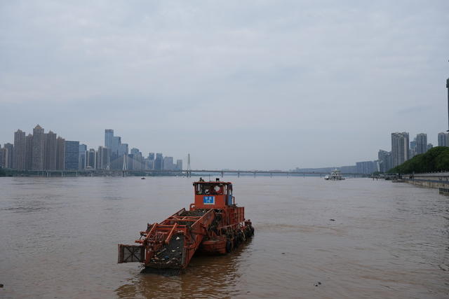 清理，江面，垃圾，湘江