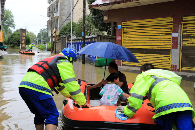 湖南邵东  救援  洪水  暴雨  转移  受困  群众