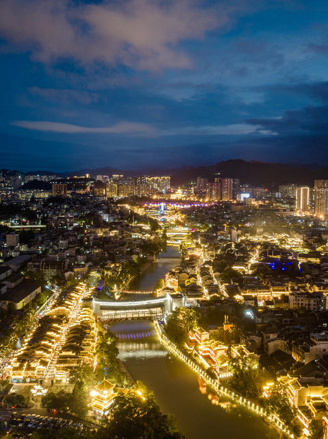 暮色 乾州古城 夜色