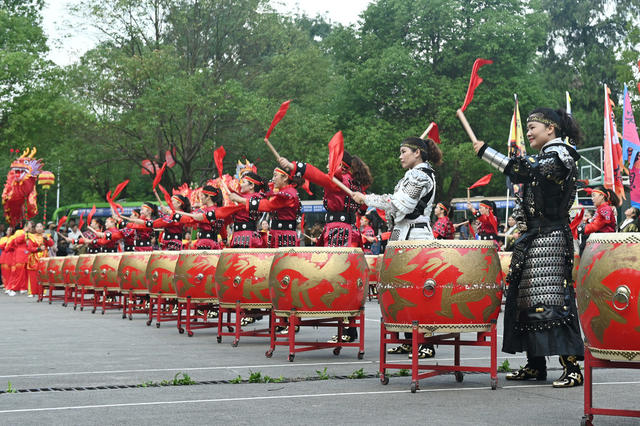 高考 送考 考生 击鼓 群众 学校 湖南 击鼓壮行