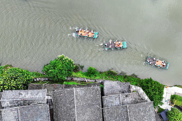 端午 旅游 假期 侗寨 竹排 粽子 景区