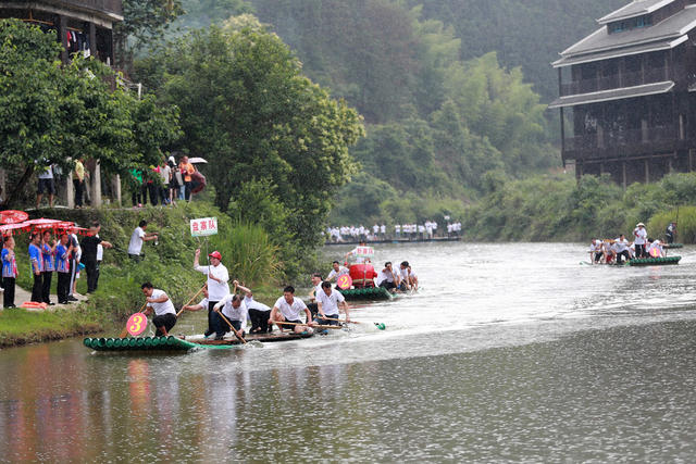 赛竹筏 迎端午 旅游 村民 民俗文化 乡村振兴

