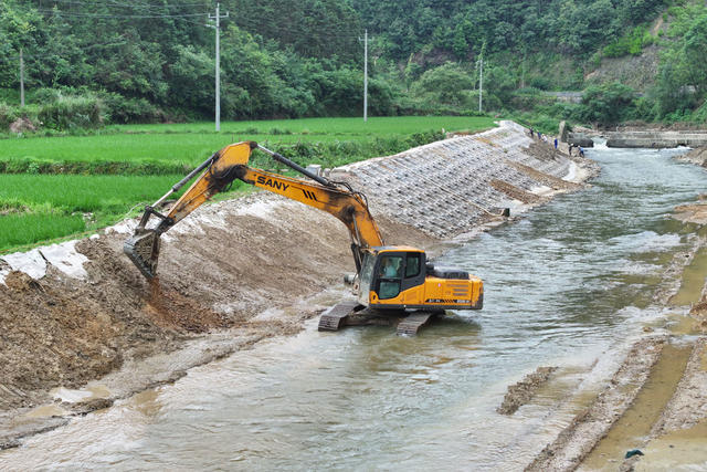 河道、施工、河道清理、工程、水利