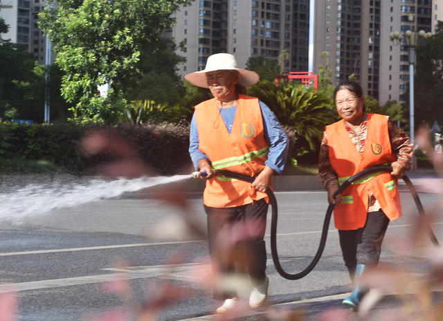 嘉禾：高温坚守  清洁环境