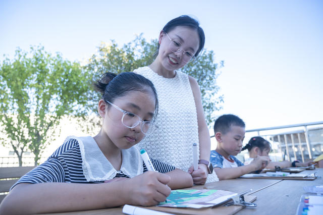 娄底,暑假,绘画,户外写生,童心,自然