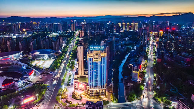 城市  夜景  怀化  鹤城