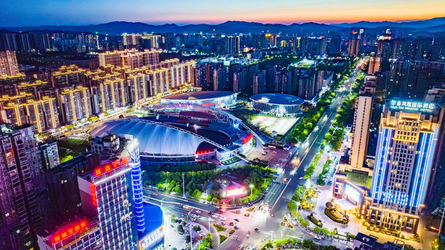 城市  夜景  怀化  鹤城