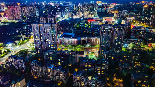 城市  夜景  怀化  鹤城