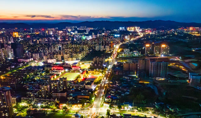 城市  夜景  怀化  鹤城