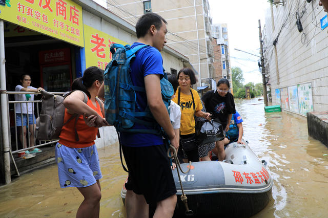 邵东  救灾  救援  洪水  暴雨  转移群众