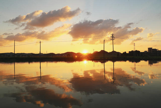 晚霞  绚丽  美景  如画