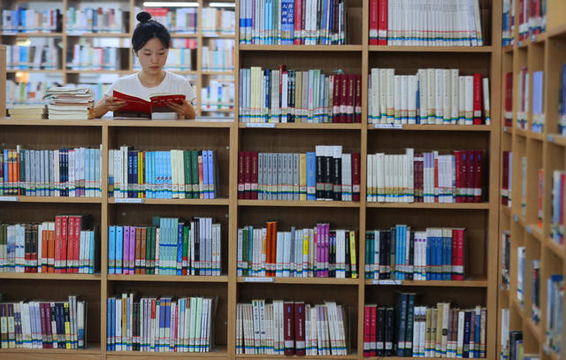 暑假 图书馆 大学生 