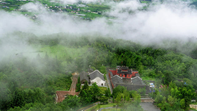 风光,,景区,,村庄,,云雾,,夏季,,美丽村庄