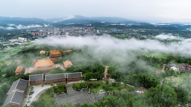 风光,,景区,,村庄,,云雾,,夏季,,美丽村庄