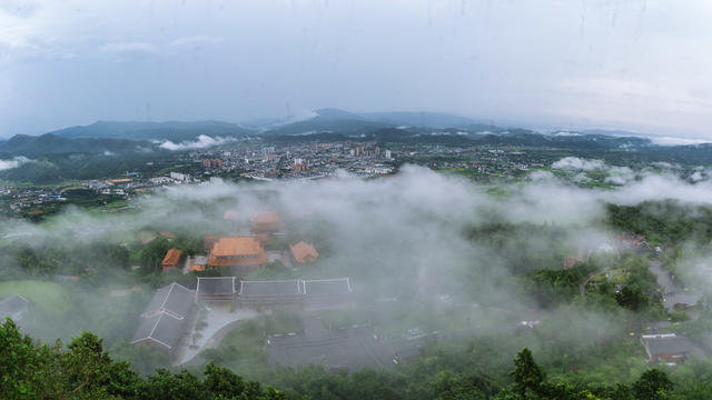 风光,,景区,,村庄,,云雾,,夏季,,美丽村庄