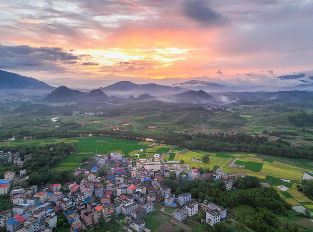 田园
道县
晚霞