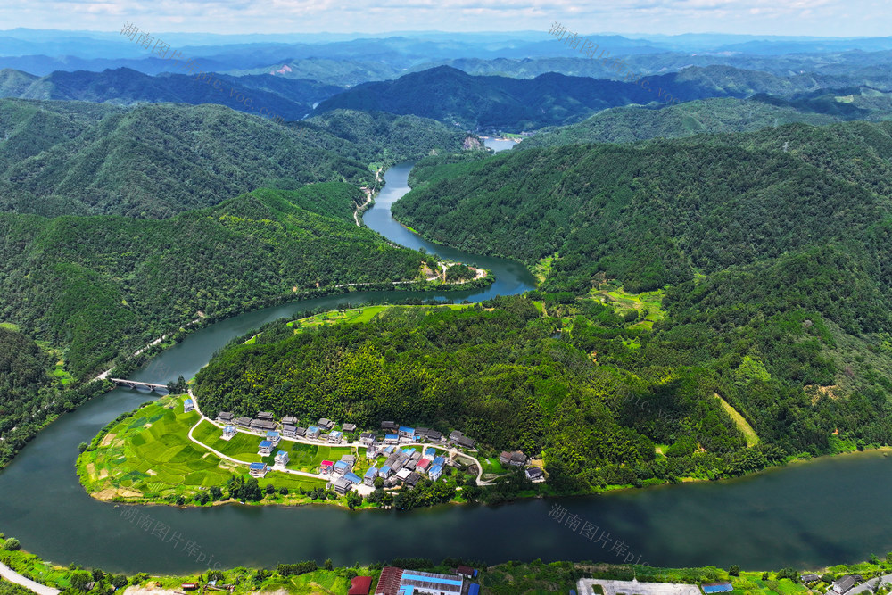 生态、乡村、绿水青山、河流、风光