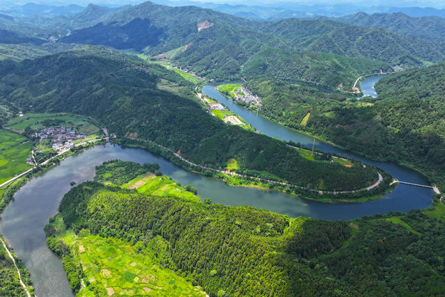 生态、乡村、绿水青山、河流、风光
