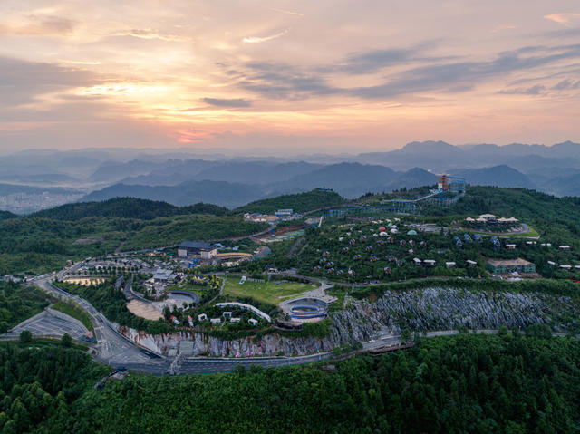 夕阳 土司大营 休闲度假 晚霞