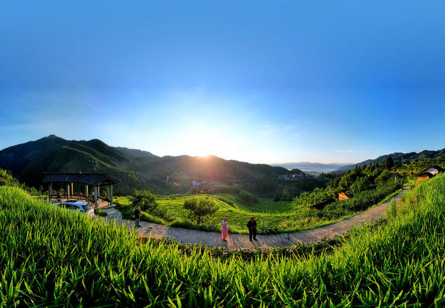 湖南桂东 美丽乡村 画 禾坪村