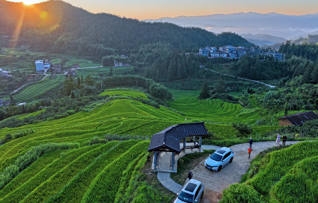 湖南桂东 美丽乡村 画 禾坪村