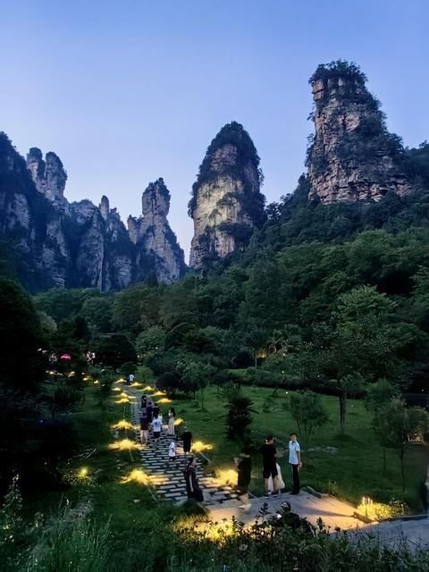 夜游 张家界 金鞭溪 