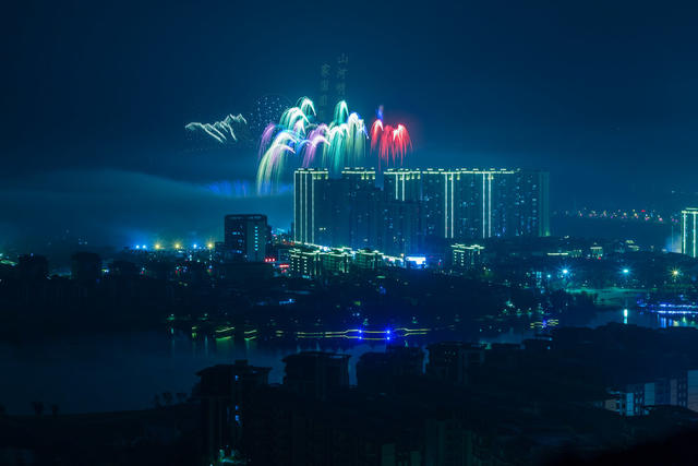 烟花  焰火  天空剧院  浏阳花炮节