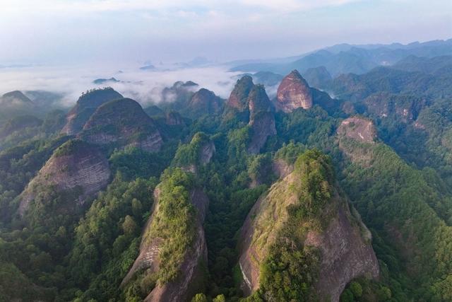 景区 万佛山 云海 峰林 丹霞 国家地质公园 生态