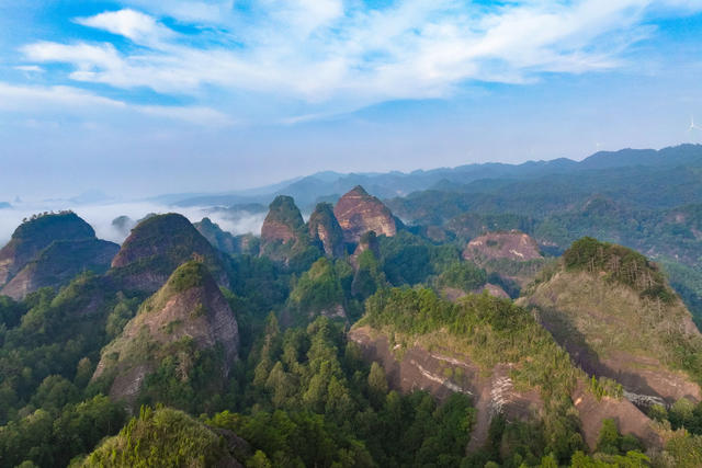 景区 万佛山 云海 峰林 丹霞 国家地质公园 生态