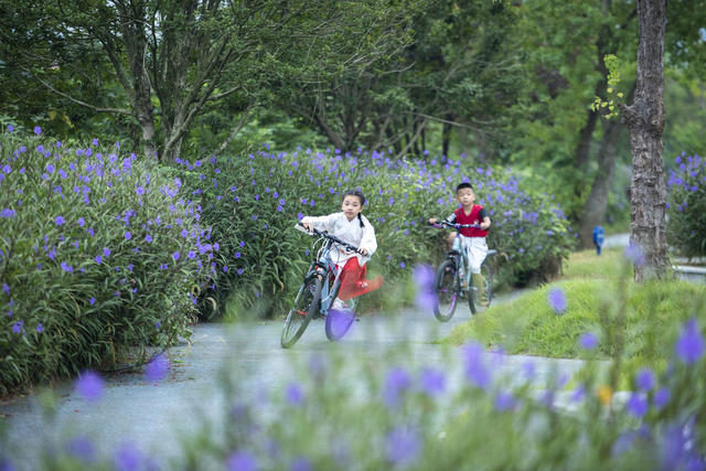 娄底 中秋节 骑行运动 假日