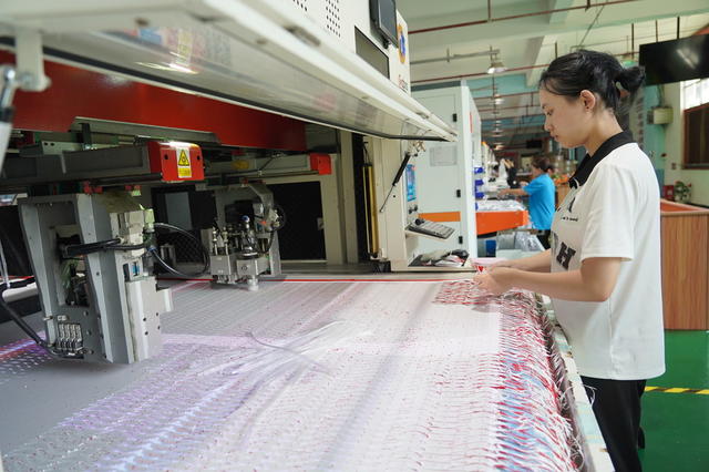 9月19日，湖南省隆回县和亚制鞋厂，当地民工在上班。近年来，该县企业家谢银从外地返回家乡开办四家大型鞋厂，安置当地1600余名劳动力就业，助力乡村振兴。