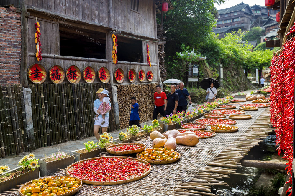 侗寨 乡村 美景 引 游客 