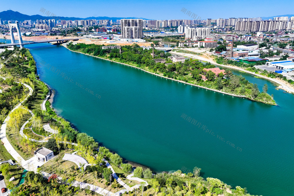 生态 城市 绿水 河 湿地