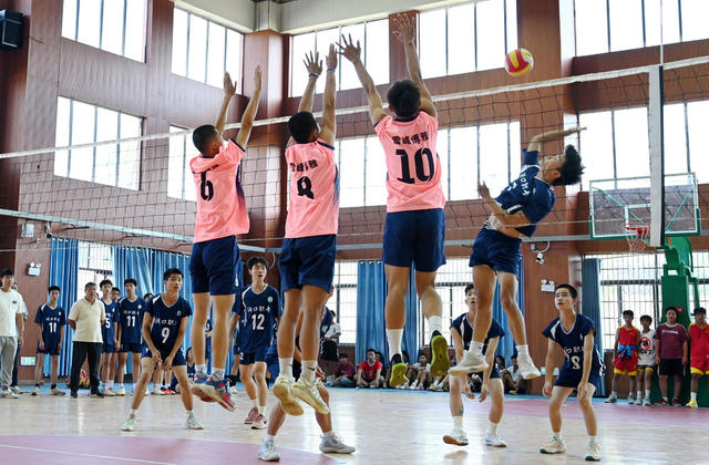 体育 排球  赛  学生 教育 阳光体育 运动 运动场 学校 芙蓉  运动员