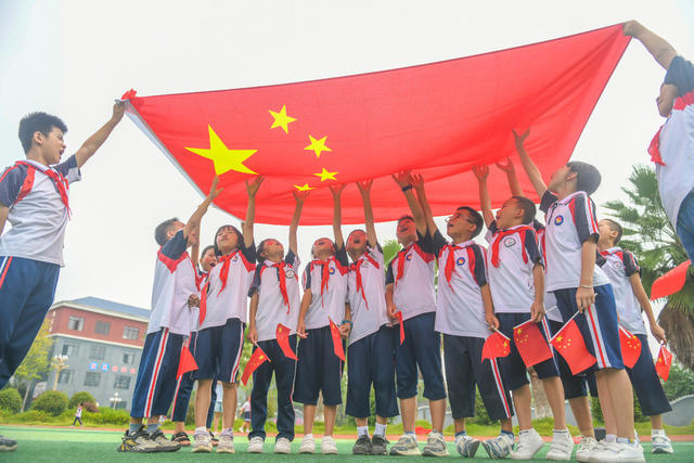 国庆
合影 
道县
国旗
