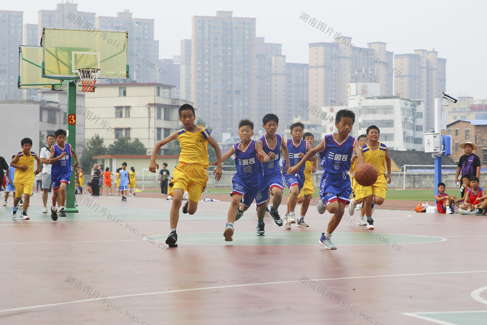 体育 篮球比赛 国庆 中小学生 校园 活动