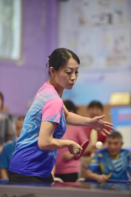 比赛 乒乓球  迎国庆 体育 全民健身