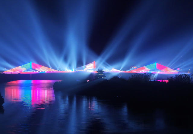 灯光 璀璨 夜色 流光溢彩 美景 中秋节