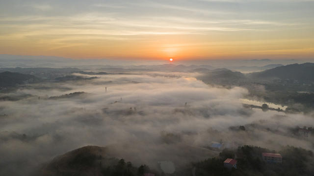 娄底 秋日 云海 山乡