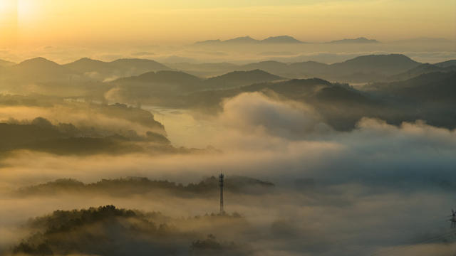 娄底 秋日 云海 山乡