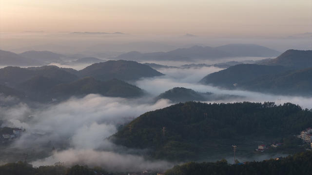 娄底 秋日 云海 山乡