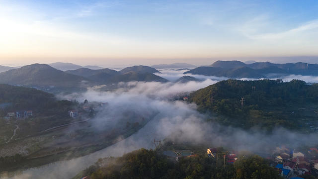 娄底 秋日 云海 山乡
