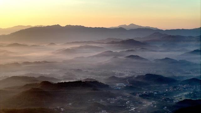 云海日出 新化 新化县 资江 云海 云雾 云雾环绕 仙境 美景 娄底 资水 