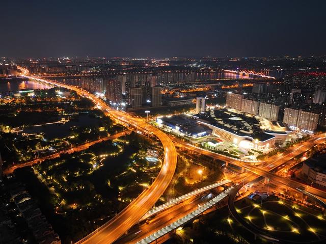 湘江新区 湿地  夜景 