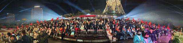 株洲水秀广场举办职工文艺晚会，献礼株洲工会成立70周年